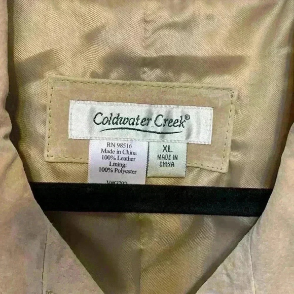 Coldwater creek leather vest sz XL western boho festival concert cowgirl rodeo - Picture 2 of 8